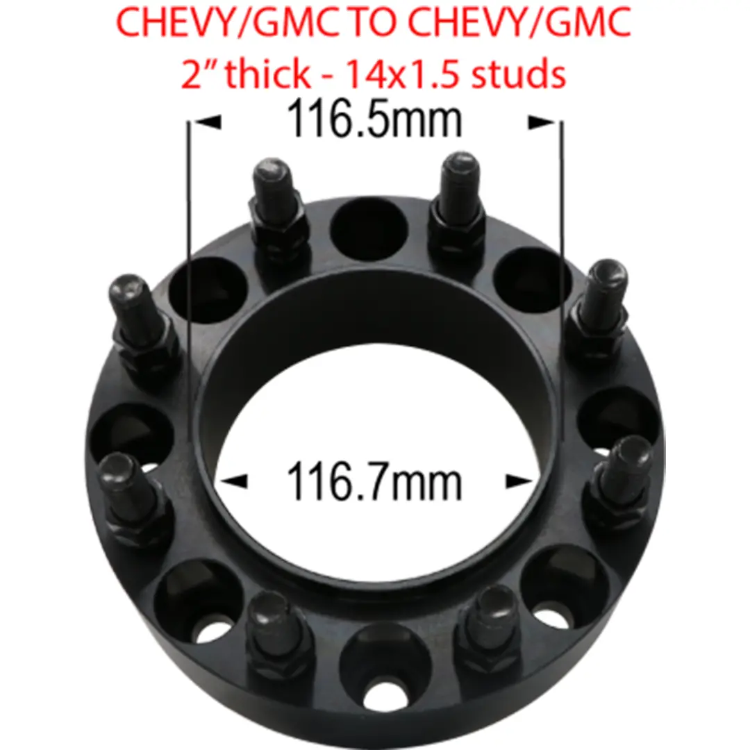 8 X 6.5" To 8 X 6.5" - 2" Thickness - Hub And Wheel Centric (Chevy/Gmc) 1