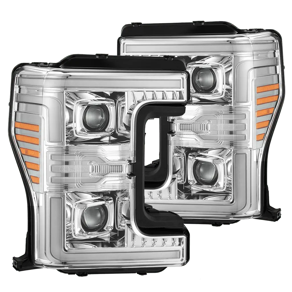 17-19 Ford Super Duty Mkii Luxx-Series Led Projector Headlights Chrome 1