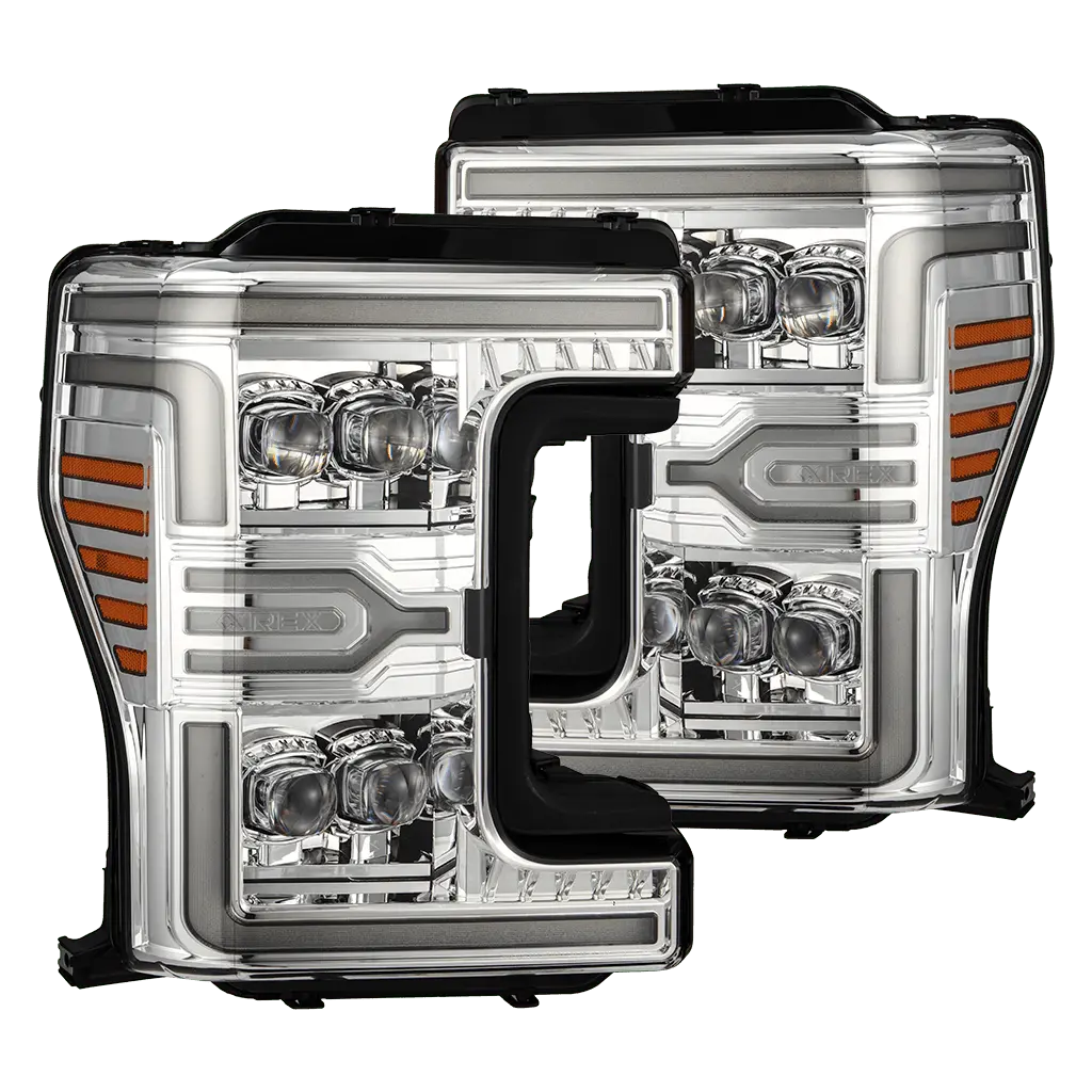 17-19 Ford Super Duty Mkii Nova-Series Led Projector Headlights Chrome 1
