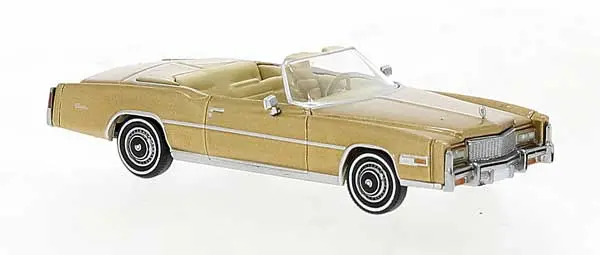 Brekina 1975 Cadillac Eldorado Convertible - Assembled -- Gold   (175-19752) 1
