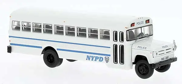 Brekina Dodge S600 New York Police Department Bus (White, Blue)   (175-61332) 1