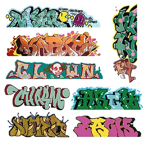 Blair Line Mega Set Modern "Tagger" Graffiti Decals  #5  (184-1248) 1