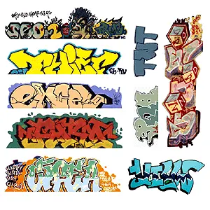 Blair Line Mega Set Modern "Tagger" Graffiti Decals #6 (184-1249) 1