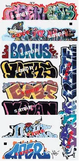 Blair Line Mega Set Modern Tagger Graffiti Decals  #13 (184-1262) 1