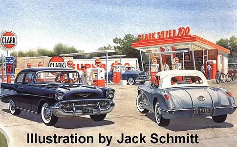 Clark Oil Gas Station -- Kit - 4 X 3" 10 X 7.5Cm 1