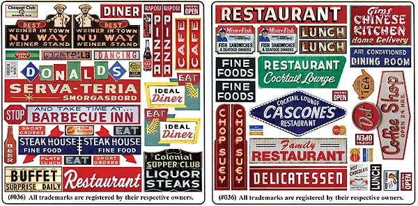Blair Line  Restaurant & Cafe Signs    (184-36) 1
