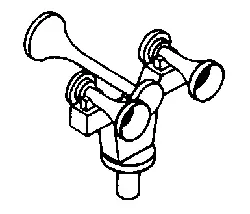 Cal Scale Nathan Diesel Air Horn (Brass Casting) -- 3-Chime P3   (190-420) 1