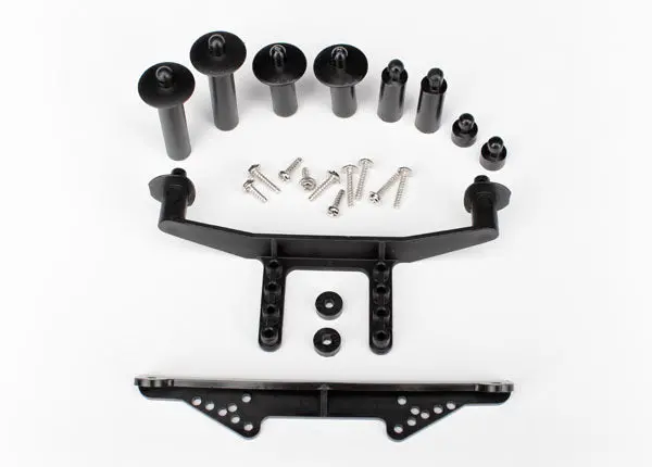 Traxxas Body Mount, Front & Rrear (Black)/ Body Posts, Body Post Extensions (4)/ Hardware    (Tra1914r) 1
