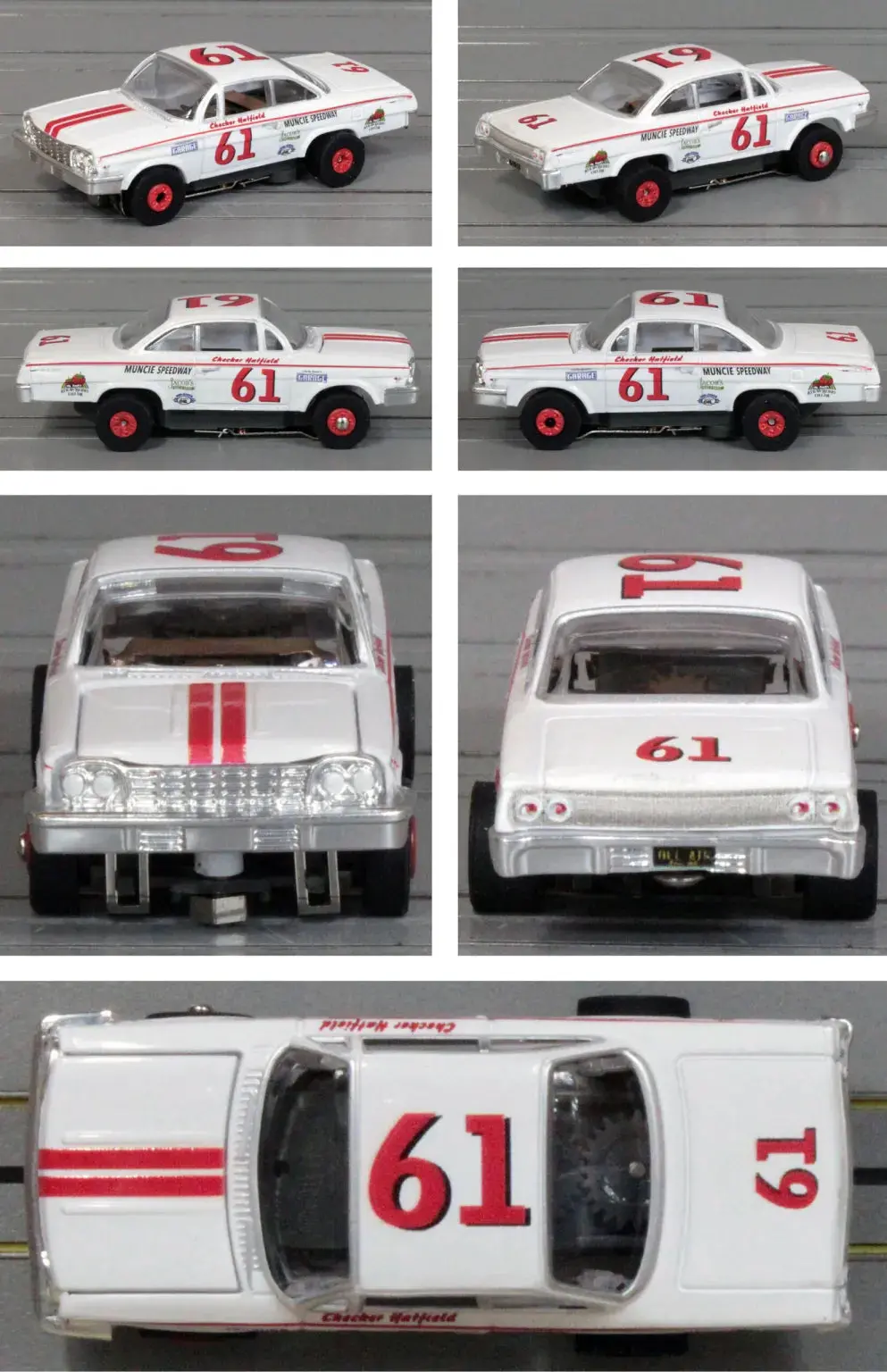 Auto World Sc423 Thunder Road 1962 Chevy Bel Air White/Red #61 #2A 1