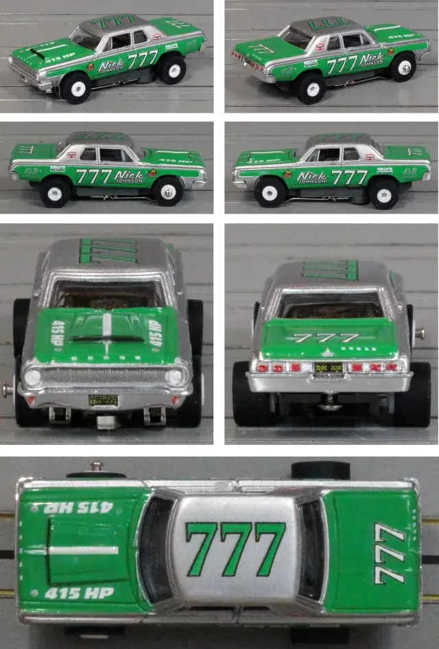 Auto World Sc423 Thunder Road 1964 Dodge 300 Green/Silver #777 #3B 1