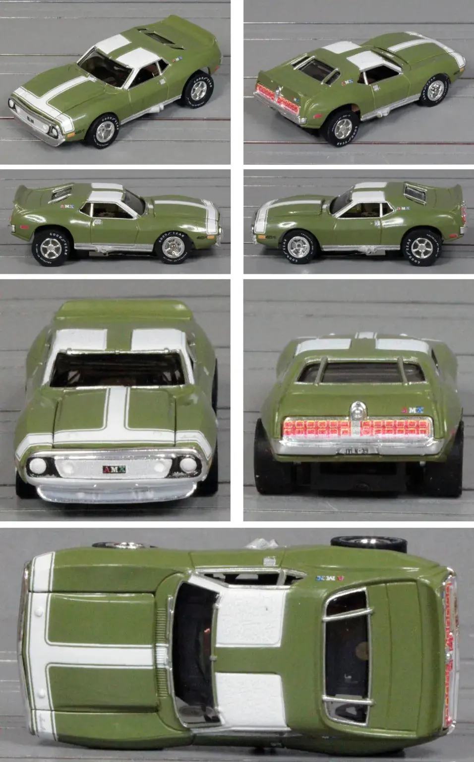 Auto World Sc410 Xtraction 1971 Amc Javelin Amx – Olive Green/White 1