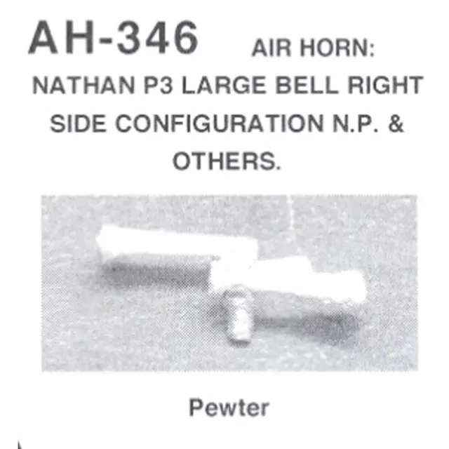 Walthers Air Horn: Nathan P3 Large Bell (235-346) 1