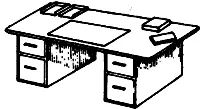 Desk Top & File Cabinet (261-8047) 1