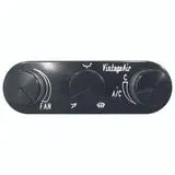 Vintage Air 3-Knob Horizontal Control Panel With Black Anodized Face And Knobs 1