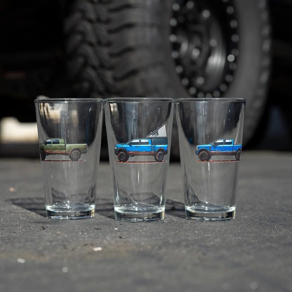 Cjc Off Road Truck Pint Glass 1