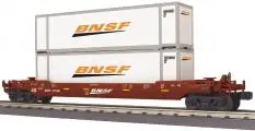 Mth O Gauge Railking Husky Stack Car - Bnsf  (Mth3076904) 1