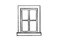 Wndw 4-Pane Outfit Car 4/ (300-25) 1