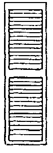 Louvered Window Shutterso Scale  15 X 87" (300-3542) 1