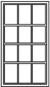 Masonry Windows Pkg(8) -- 6-Over-6, Scale (300-5276) 1