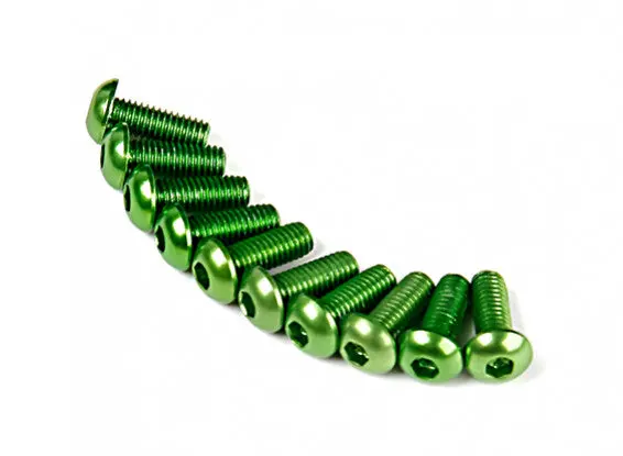 Hamilton Hobbies 3 X 8 Green Aluminum 7075 Screws (20) (Ham130426) 1