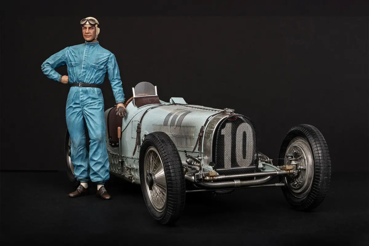 Bugatti Type 59 - 1935 Belgian Grand Prix - Jean-Pierre Wimille Figure Edition 1