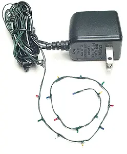 Working Christmas Lights -- Assembled W/15 Colored Bulbs (1.5V) & Transformer - About 15" 37.5Cm Long (475-18Xlt15) 1
