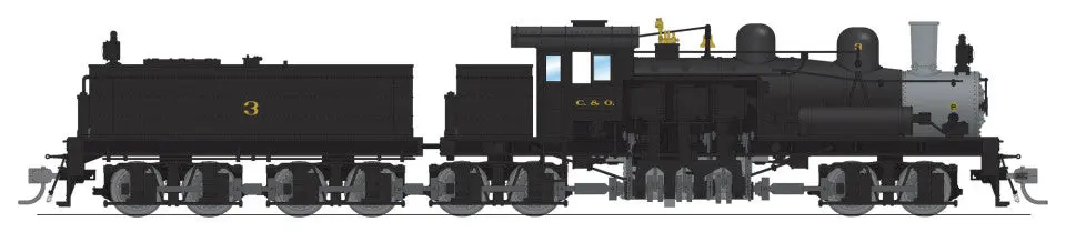 Broadway Limited 7812 - Class D 4-Truck Shay (Paragon4 Sound/Dc/Dcc/Smoke) Chesapeake & Ohio (C&O) 8 (Bli7812) 1