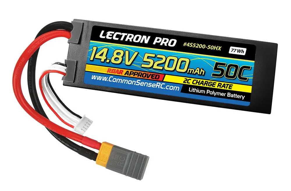 Lectron Pro 14.8V 5200Mah 50C Lipo Battery Hard Case With Xt60 Connector   (4S5200-50Hx) 1
