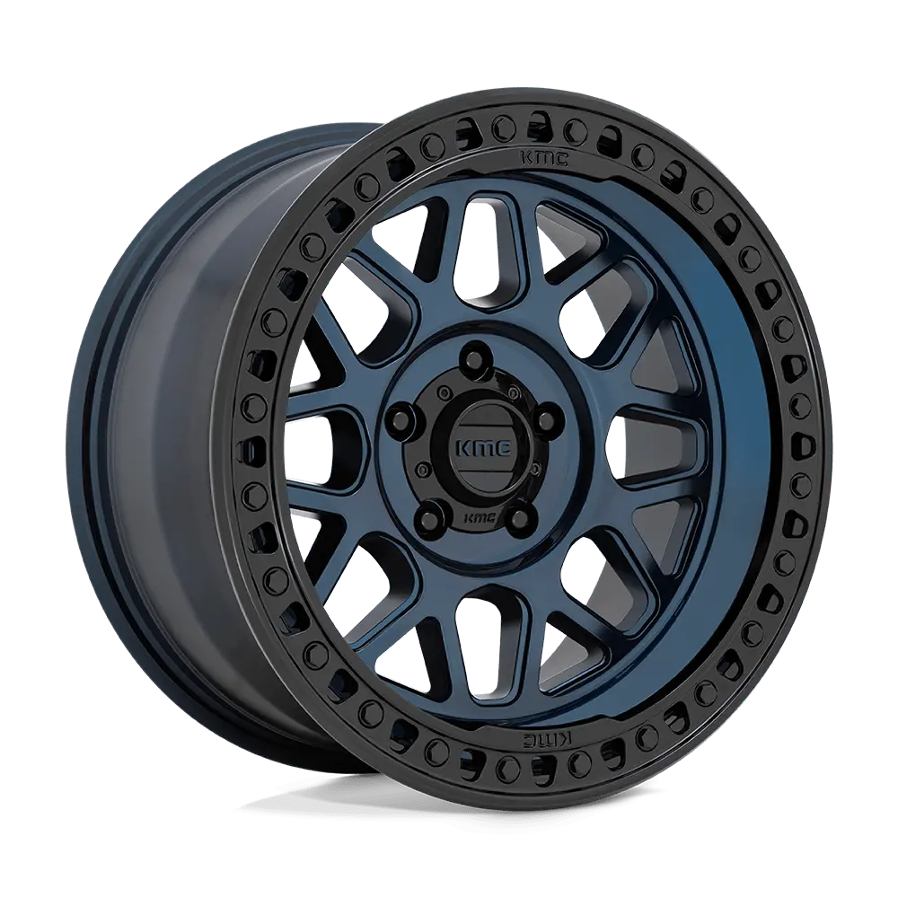 Kmc Km549 Midnight Blue W/ Gloss Black Lip Grs Wheel 1
