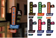 Animated Multi-Graphic Vertical Neon Sign Kit W/6 Overlays (502-66821) 1