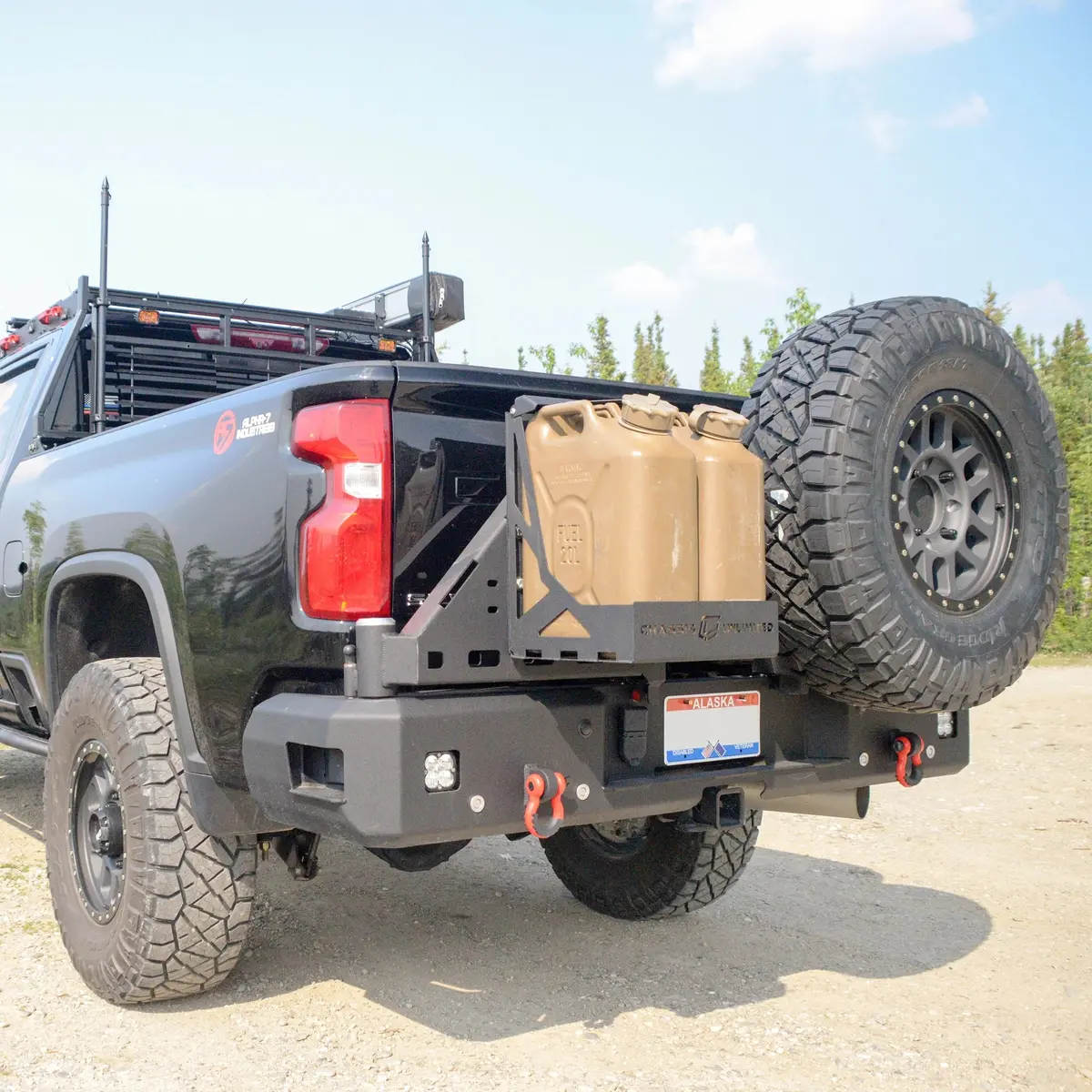 Chassis Unlimited 2020-2025 Chevy Silverado 2500/3500 Octane Dual Swing Out Rear Bumper 1