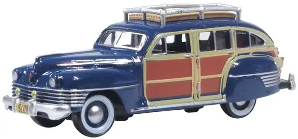 Oxford Diecast Chrysler Woody Wagon Blue (553-87Cb42002) 1