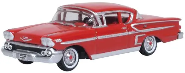 Oxford 1958 Chevrolet Impala Sport Coupe - Assembled -- Rio Red   (553-87Cis58003) 1