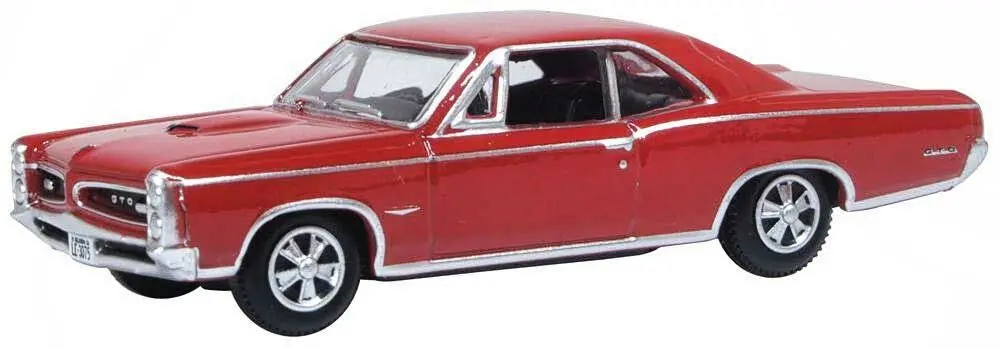 Oxford Diecast 1966 Pontiac Gto - Assembled -- Montero Red   (553-87Pg66002) 1