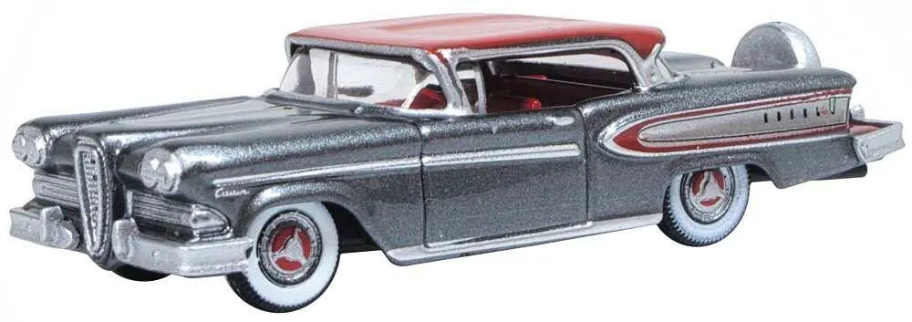 Oxford Diecast 1958 Ford Edsel Citation - Assembled -- Silver Gray, Ember Red (553-87Ed58008) 1