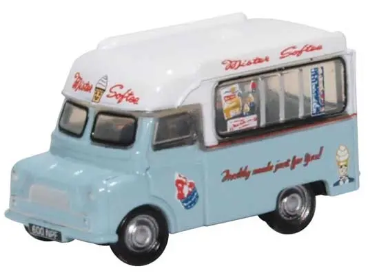 Oxford Diecast Bedford Ice Cream Van - Assembled -- Mr. Softee (White, Light Blue, Red) (553-Nca021) 1