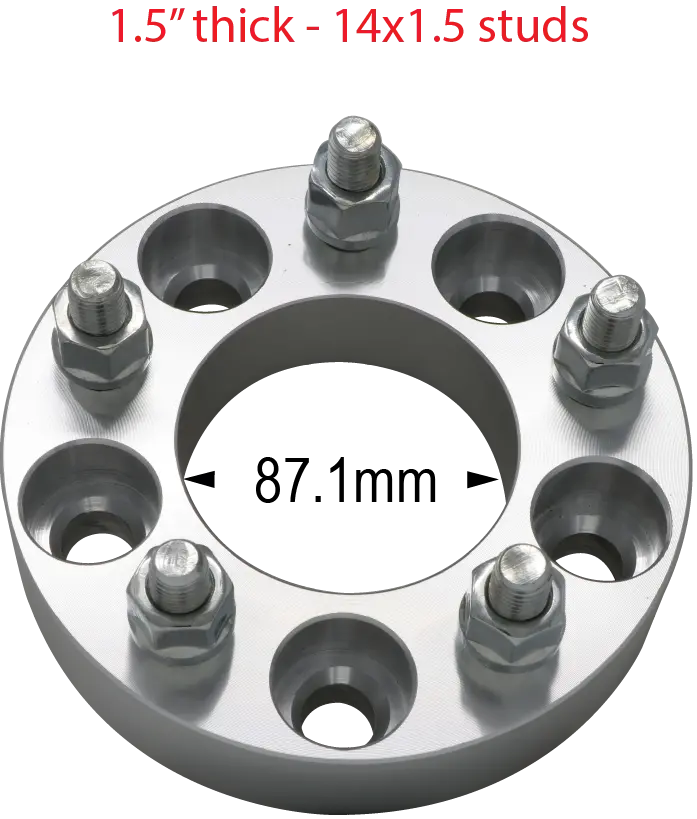 5.5X5 To 5X5 Adapter 1.5" Thick - 14Mm-1.5 Studs 1