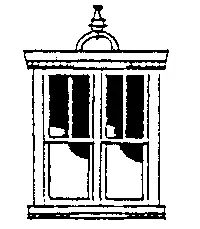 Scale Structures Ornate Double Double-Hung Three-Lite Windows (650-2326) 1