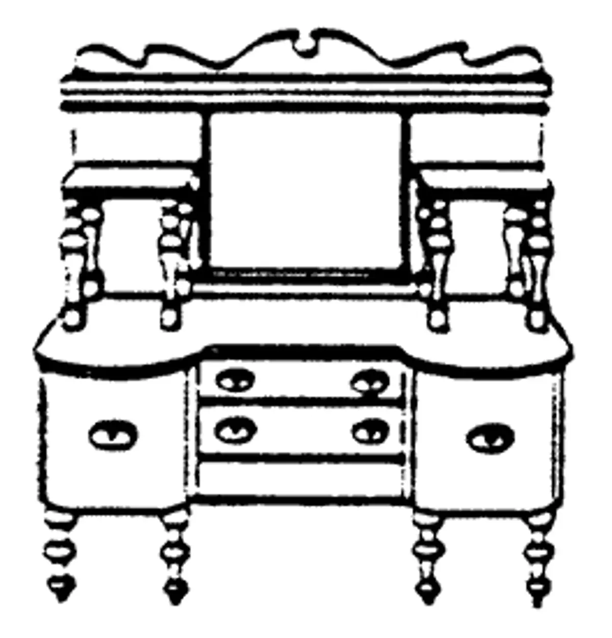 Scale Structures Dining Room Highboy Kit   (650-5149) 1