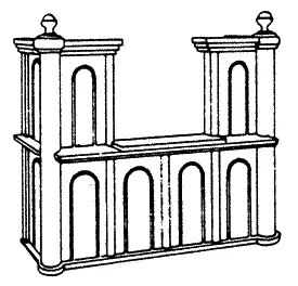 Scale Structures Ornate Paneled Sales Counter (Unpainted Metal Castings) (650-5130) 1