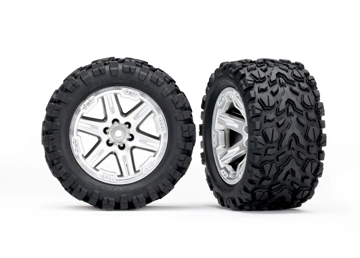 Traxxas Talon Ext 2.8" Pre-Mounted Tires W/Rxt Wheels (2) (Chrome) (Tra6773r) 1