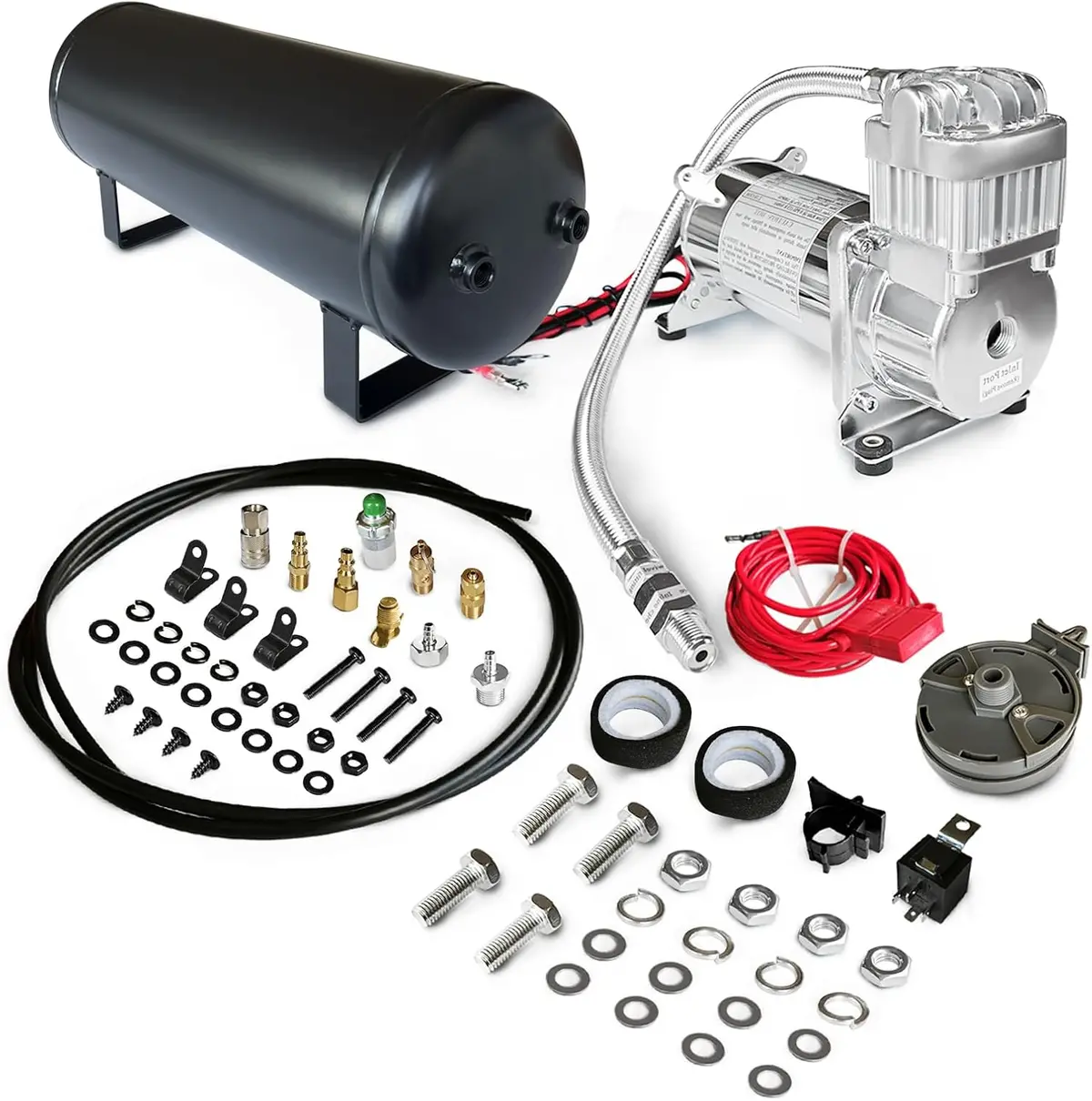 Air Suspension Compressor Kit With 2.5 Gallon Tank & 325C Compressor | Vigor 7Z 7013 | 12V 150 Psi 1