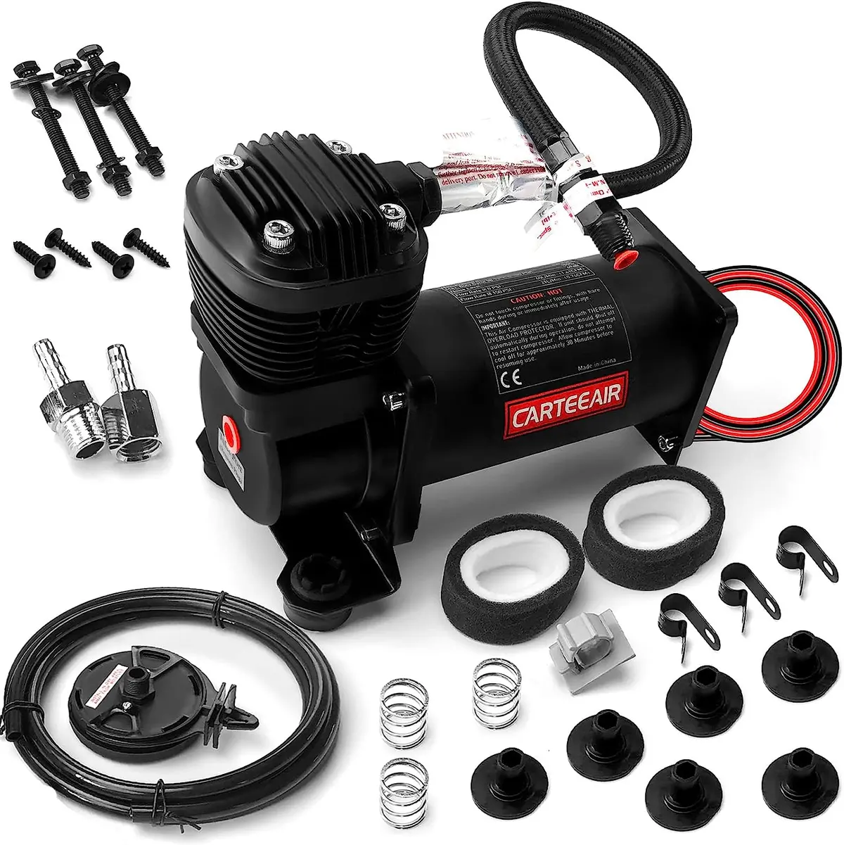 Vigor Air Suspension Compressor Pump 200 Psi For Trucks, Jeeps, Semis - 12V, 7Z 7006-B 1