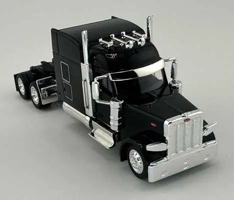 Ho Logistics Peterbilt 589 Stand-Up Sleeper-Cab Semi Tractor - Assembled -- Black   (734-589095) 1