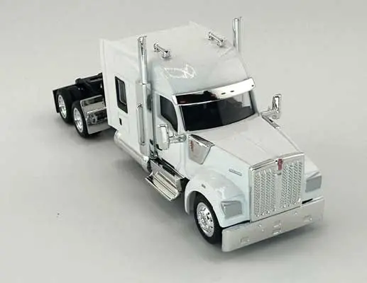 Ho Logistics Kenworth 990 Stand-Up Sleeper-Cab Semi Tractor - Assembled -- White   (734-990075) 1