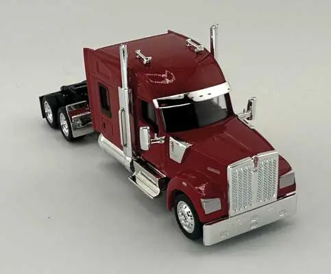 Ho Logistics Kenworth 990 Stand-Up Sleeper-Cab Semi Tractor - Assembled -- Red   (734-990085) 1