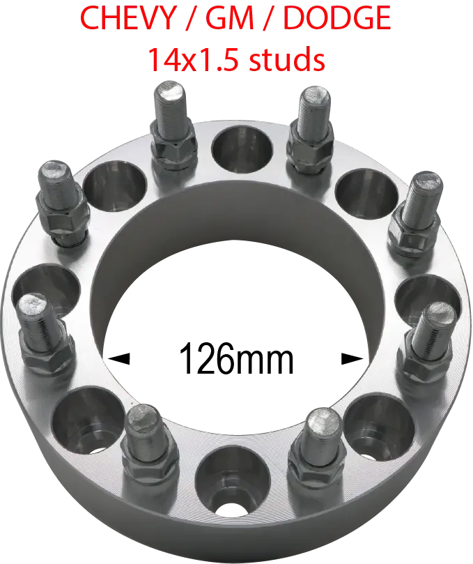 8 X 6.5 / 14Mm Studs / 1.5"-3" Thickness (Chevy/Gmc/Ram/Ford) 1
