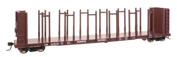 Walthers 63' Pulpwood Flatcar - Ready To Run -- Canadian National #615113   (910-50801) 1