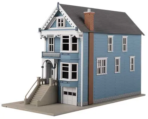 Walthers Painted Lady House Victorian House -- Kit - 3-9/16 X 7-11/16 X 5" 9.05 X 19.53 X 12.7     (931-9530)             ( 1