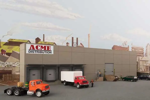 Walthers Modern Concrete Warehouse Background Building    (933-4071) 1